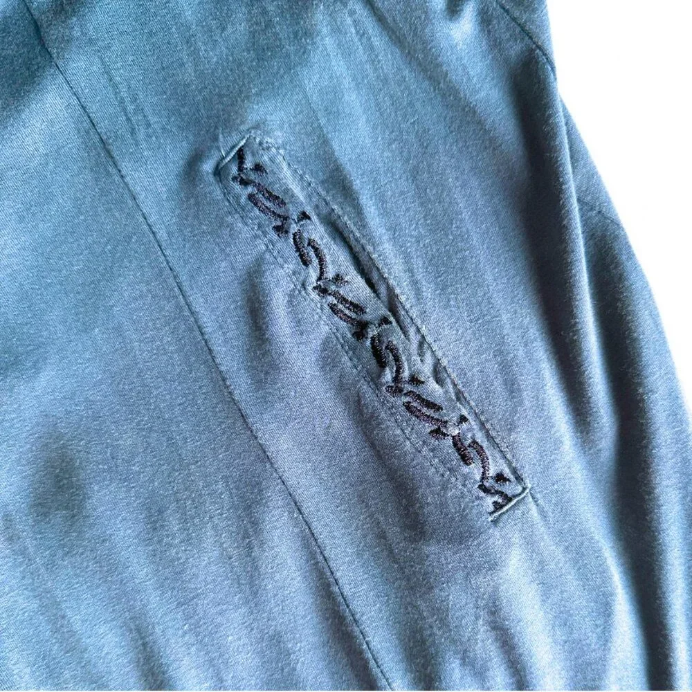 POL Lightweight Embroidered Aztec Teal Midi Trench Duster Coat Size - Small NEW - Picture 7 of 7